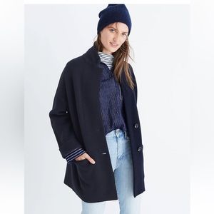 Madewell Merino Wool Cardigan Jacket, Navy,  XS